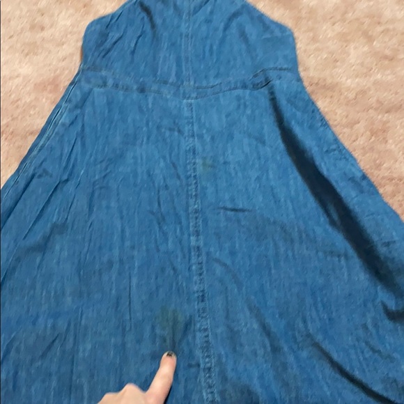 Zara Basic Denim Halter BacklessDress (S) - Picture 4 of 8